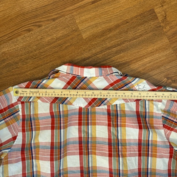 Patagonia Mens Shirt Red ORGANIC Cotton Button Up Outdoor Hiking Plaid - L - Picture 13 of 14